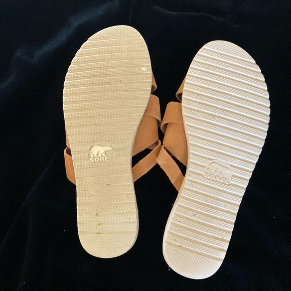 Woman size 8 Sorel leather slides/sandal - Picture 2 of 4